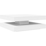 Maison Chic Klubska mizica - kavna mizica - Nizka mizica 360-stopinjsko vrtljiva bel 90x90x34,5 cm, (21755319) Cene
