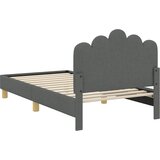  Krevet za djecu s uzglavljem Tamnosiva 80 x 160 cm Tkanina | shoptok.hr