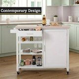 Premier Housewares Servirni voziček na kolesih iz masivnega kavčukovca 48x105 cm Frankfurt – | Shoptok.si