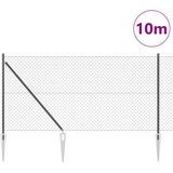  Zavareno žičano ograđivanje s bodljama 10 x 1 m Siva Mreža | shoptok.hr