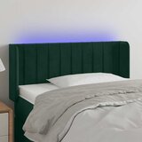  LED uzglavlje tamnozeleno 103x16x78/88 cm baršunasto | shoptok.hr