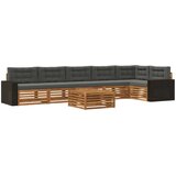 Set vanjskih sofa 7 pcs Prirodna i antracit 79 x 79 x 37 cm | Eponuda.com