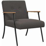  Fotelja Tamno siva 59 x 75 x 78 cm Tkanina s uvijenim učinkom | shoptok.hr