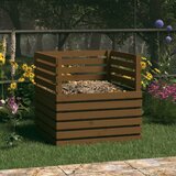 vidaXL Kompostnik medeno rjav 80x80x78 cm trdna borovina Cene