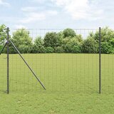 Euro ograda 1,6 x 10 m Željezo prekriveno PVC-om Siva | shoptok.hr