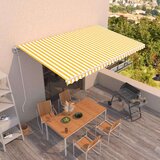  Tenda na automatsko uvlačenje 500x300 cm žuto-bijela Cijene