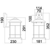 Elstead Lighting ZUNANJA STENSKA SVETILKA Lighthouse 18,1/22,9/35,2 cm | Shoptok.si