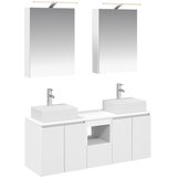 Set ormarića za kupaonicu 5 pcs Bijela Konstruirano drvo | shoptok.hr
