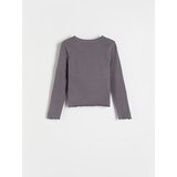 Reserved - Majica dugih rukava s aplikacijom - tamnosivo | shoptok.hr