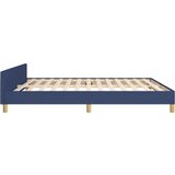  Posteljni okvir z vzglavjem moder 160x200 cm blago, (20905964) | Shoptok.si