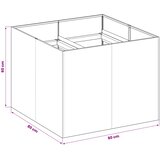  Vrtna saksija Maslinastozelena 80 x 80 x 60 cm Čelična vrata | shoptok.hr