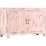 vidaXL Komoda svjetloružičasta 110 x 35 x70 cm od masivnog drva manga | shoptok.hr