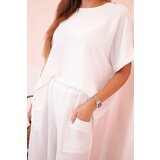 Kesi Włoski Viscose blouse + pants set white | Eponuda.ba