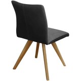 Linea Natura stol, les, tekstil črna, barve hrasta, temno siva | Shoptok.si