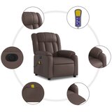  Električni masažni naslonjač od umjetne kože smeđi | shoptok.hr
