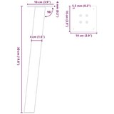  Noge za klubsko mizico 4 kosi antracitne 30 cm jeklo | Shoptok.si