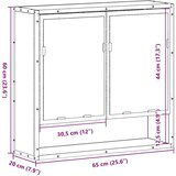 vidaXL Kopalniška omarica z ogledalom sonoma hrast 65x20x60 cm | Shoptok.si