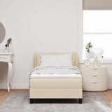 vidaXL Boxspring krevet s madracem Krema 90 x 190 cm tkanina | shoptok.hr