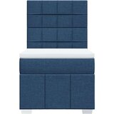 vidaXL Krevet s oprugama i madracem plavi 90 x 200 cm od tkanine | shoptok.hr