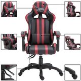 vidaXL Gaming stol vinsko rdeče umetno usnje | Shoptok.si