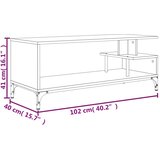 TV ormarić boja hrasta 102x40x41 cm konstruirano drvo i čelik | shoptok.hr