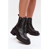 VINCEZA Leather Women's Block Heel Boots Insulated | shoptok.hr