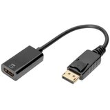 Digitus DisplayPort/HDMI kabel DisplayPort vtič, HDMI-A vtičnica 0.2 m črna DB-340415-002-S dvojno oklopljen, zaščiten DisplayPort kabel, (20417853) Cene