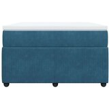 vidaXL Box spring postelja z vzmetnico temno modra 120x200 cm žamet | Shoptok.si