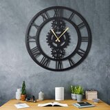 Wallity Zidni sat 70x70cm Crni Cene