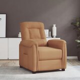vidaXL Naslanjač s funkcijo vstajanja taupe blago iz mikrovlaken | Shoptok.si