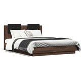  Okvir za krevet s uzglavljem boja smeđeg hrasta 120x190 cm | Eponuda.com