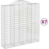  Lučne gabionske košare 7 kom 200x50x200/220cm pocinčano željezo | shoptok.hr