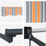 vidaXL Ručno upravljiva uvlačiva tenda s više boja 300x250 cm | shoptok.hr