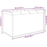  Klupa za cipele siva boja hrasta 82x42x45 cm konstruirano drvo | shoptok.hr