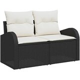  Set sofe 6 kom. Crna i krem-bijela Poli Rattan i čelik | shoptok.hr