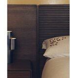 Kave Home Rjava zakonska postelja iz masivne breze z letvenim dnom 180x200 cm Norlen – | Shoptok.si