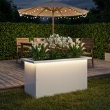  Vrtna posuda za sadnju s LED svjetlom Bijela 30 x 60 x 30 cm Cijene