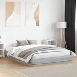 Furnova Posteljni okvir siva sonoma 160x200 cm inženirski les, (21939152) Cene