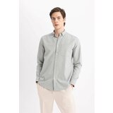 Defacto Regular Fit Polo Collar Oxford Long Sleeve Shirt Cene