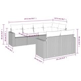  7-dijelni set vrtnih sofa svjetlosivi od poliratana | shoptok.hr