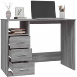  Radni stol s ladicama siva boja hrasta 102 x 50 x 76 cm drveni | Eponuda.ba