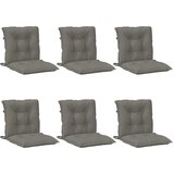  Jastuci za stolice 6 kom prošarano tamnosiva 120x50x7cm tkanina | Eponuda.com