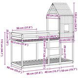  Pograd s streho 90x200 cm trdna borovina | Shoptok.si