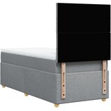  Box spring krevet s madracem svjetlosivi 90x190 cm od tkanine | shoptok.hr