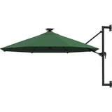  Stenski senčnik z LED in kovinskim drogom 300 cm zelen, (20609617) | Shoptok.si