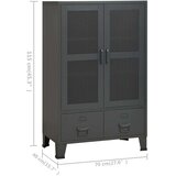 vidaXL Industrijska omara antracitna 70x40x115 cm kovinska | Shoptok.si