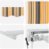  Električna retraktabilna tenda Žuta, siva i bijela 5 x 3 m | shoptok.hr