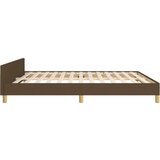  Okvir za krevet s uzglavljem tamnosmeđi 160x200 cm od tkanine | shoptok.hr
