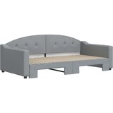  Dnevni krevet na razvlačenje svjetlosivi 100x190 cm od tkanine | shoptok.hr