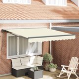 vidaXL Retraktilna tenda krema 350x250 cm blago Cene